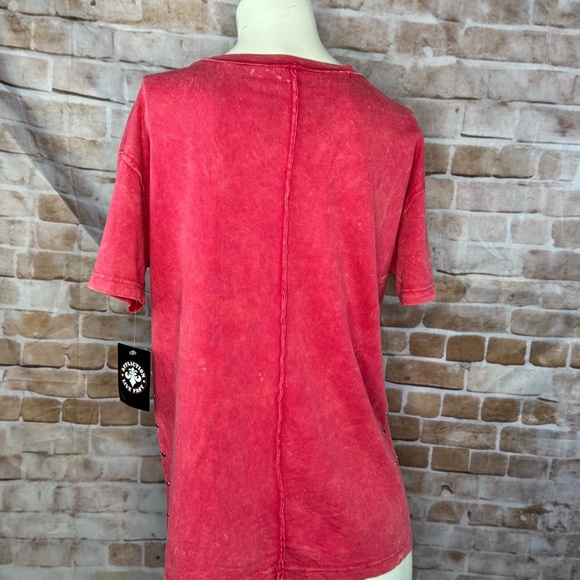 Affliction Women’s Graphic Short Sleeve Cut Out T-Shirt -Size: Medium -NWT - Picture 8 of 10